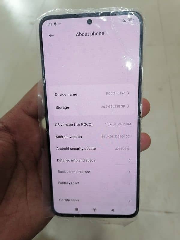 Poco F5 pro 8/128gb sim working 1