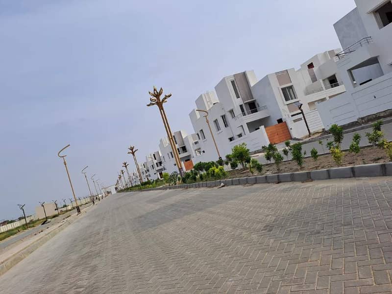 Corner vila for sale at palm village area 200 square yards near main boulevard road and main gate 16