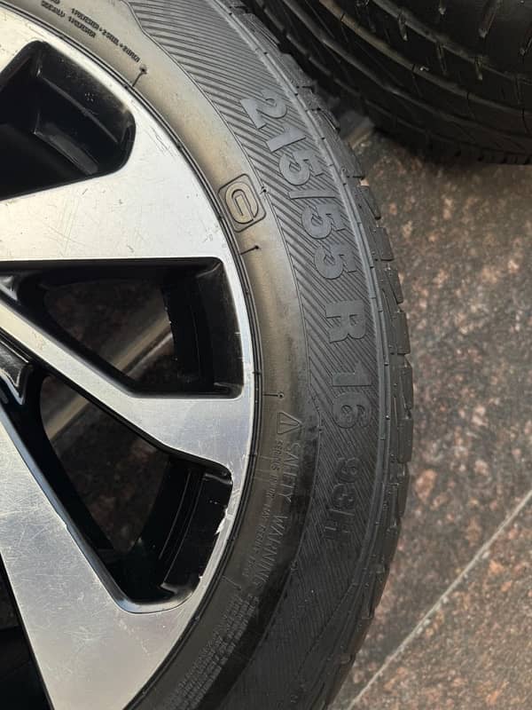 civic x 16” Alloy rims and tyers for sale 7