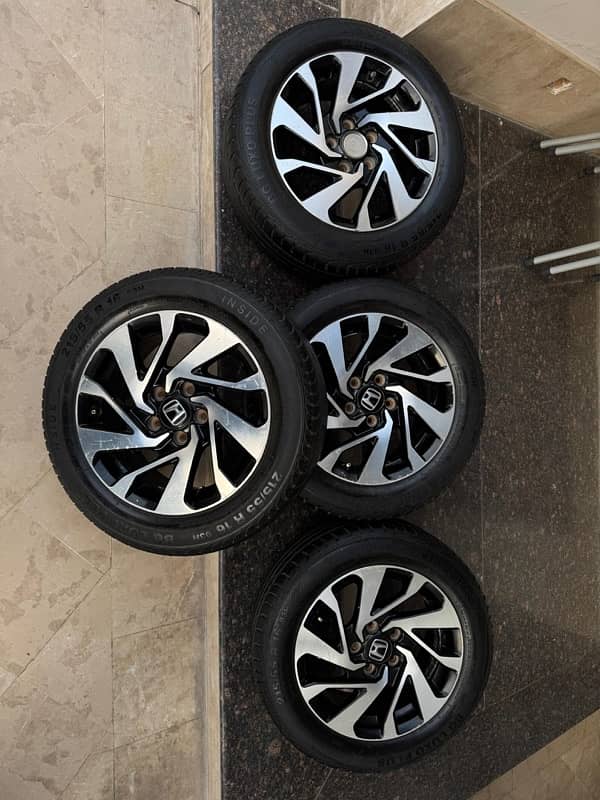 civic x 16” Alloy rims and tyers for sale 13