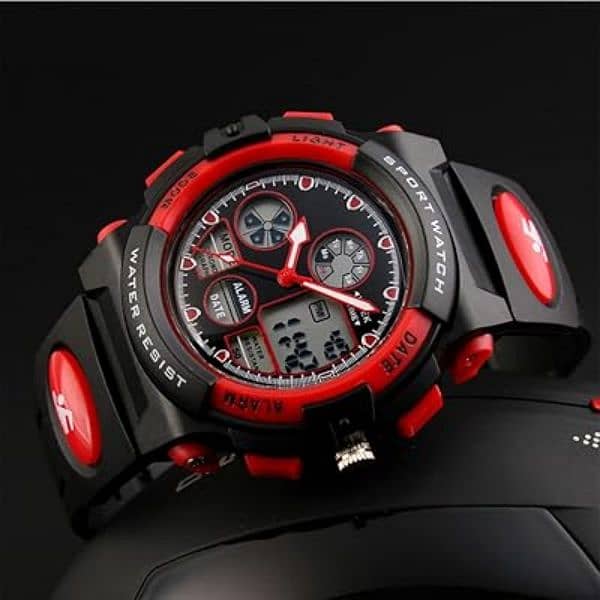 Kids Watch,Boy Sports Waterproof Watch,LED 50M Alarm Calendar 1