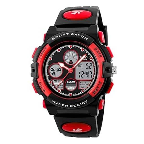 Kids Watch,Boy Sports Waterproof Watch,LED 50M Alarm Calendar 2