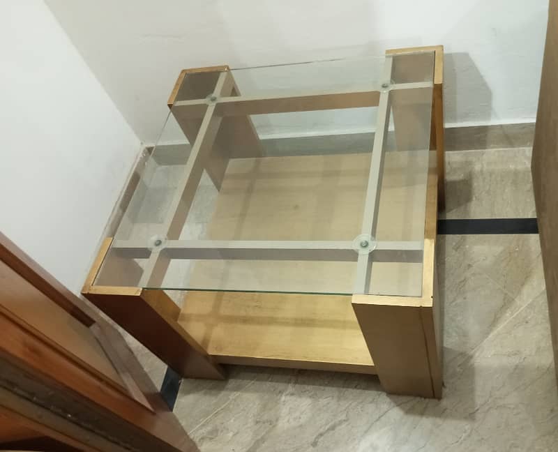 3 Center Tables Set with Heavy Glass, 1 in Just 15000/- 4