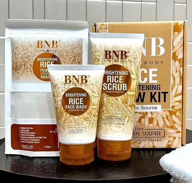 BNB rice brightening glow kit 1