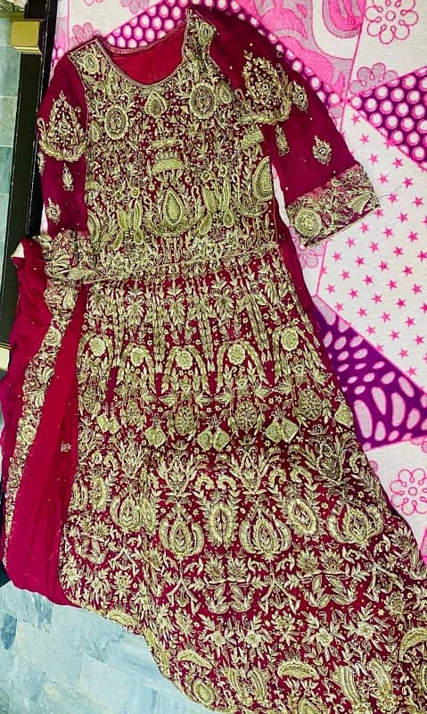 Gorgeous Red Bridal Dress – Heavy Embroidery & Royal Look 1