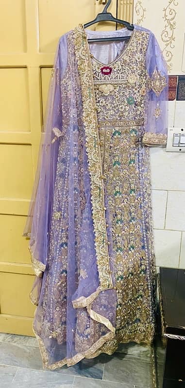 Stunning Purple Bridal Dress – Heavy Embroidery & Elegant Design 1