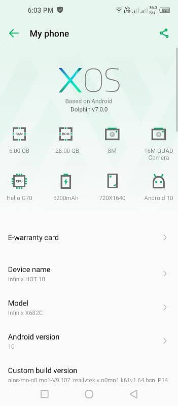 Infinix hot 10 6\128 all okay 3