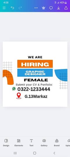 graphic designer required female only