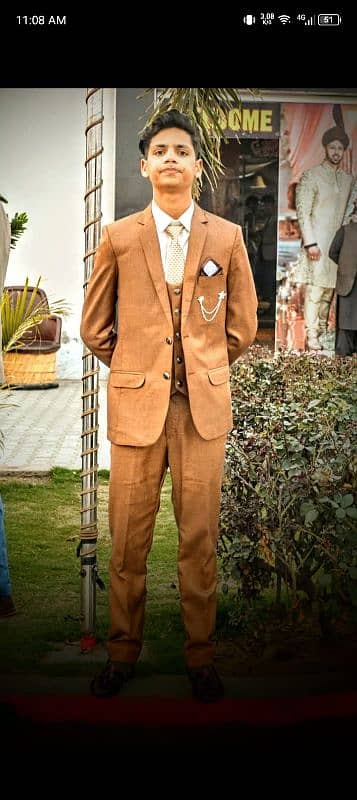 Stylish Brown Men's suit Perfect for Formal and casual for men. 0