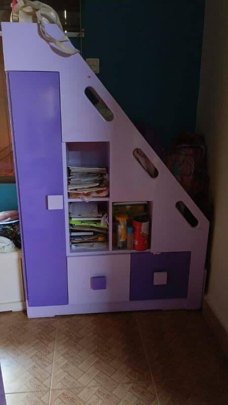 single bunker bed with wardrobes and shelf 4