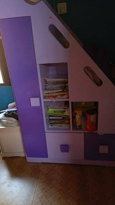 single bunker bed with wardrobes and shelf 5