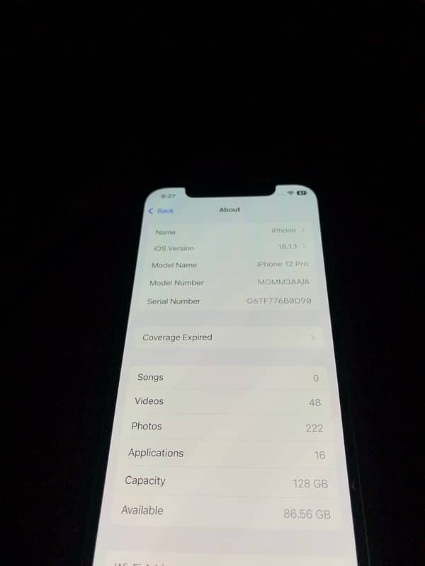 iPhone 12 pro 128gb NON PTA F. U urgent sale 5