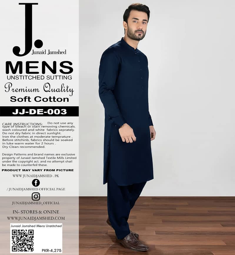 Men's Cotton Unstitched Suits Available 6
