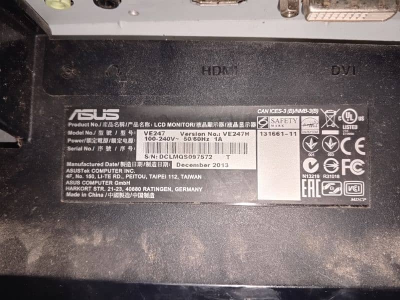 asus 24 inch lcd full hd scratchless condition. 2