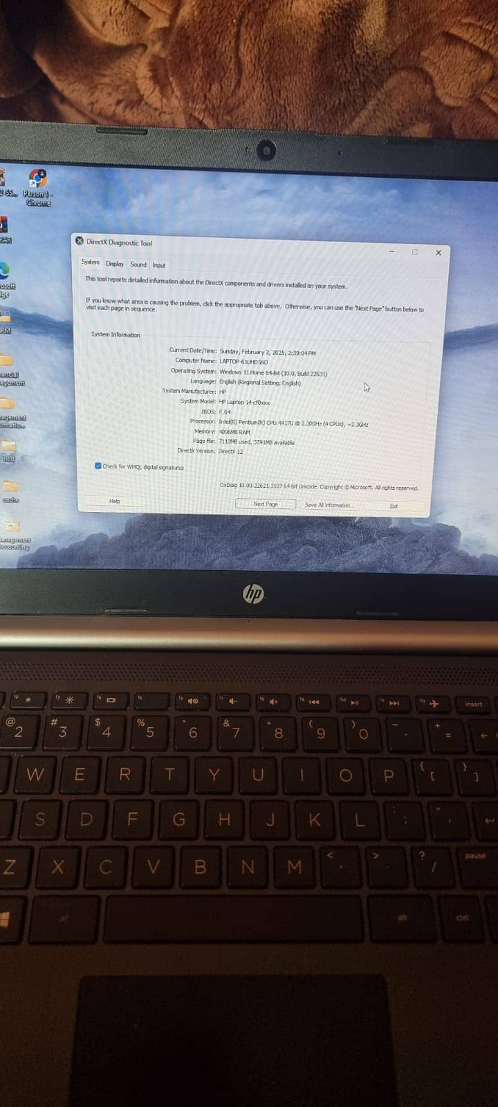 HP 14" Laptop with Windows 11 and Intel Pentium Gold 8