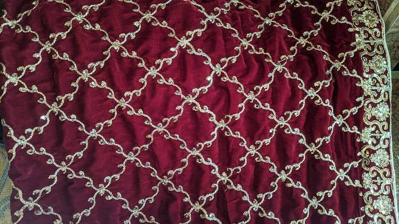 Velvet Shawl Embroidery Dori + Seq Work Shawl ladies and Gents 1