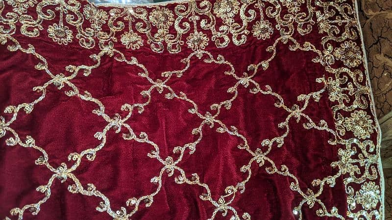 Velvet Shawl Embroidery Dori + Seq Work Shawl ladies and Gents 3