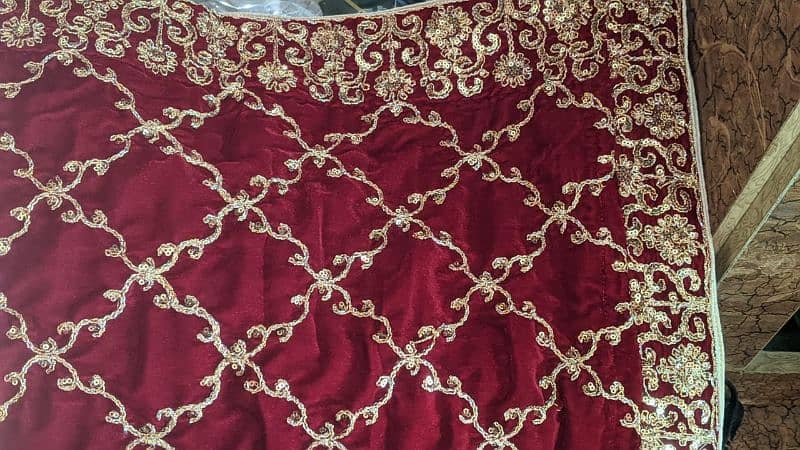 Velvet Shawl Embroidery Dori + Seq Work Shawl ladies and Gents 4