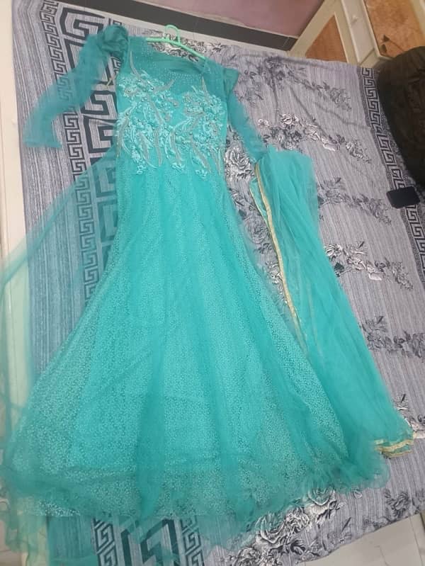 in low rate long net maxi with fancy gown + dupta 4