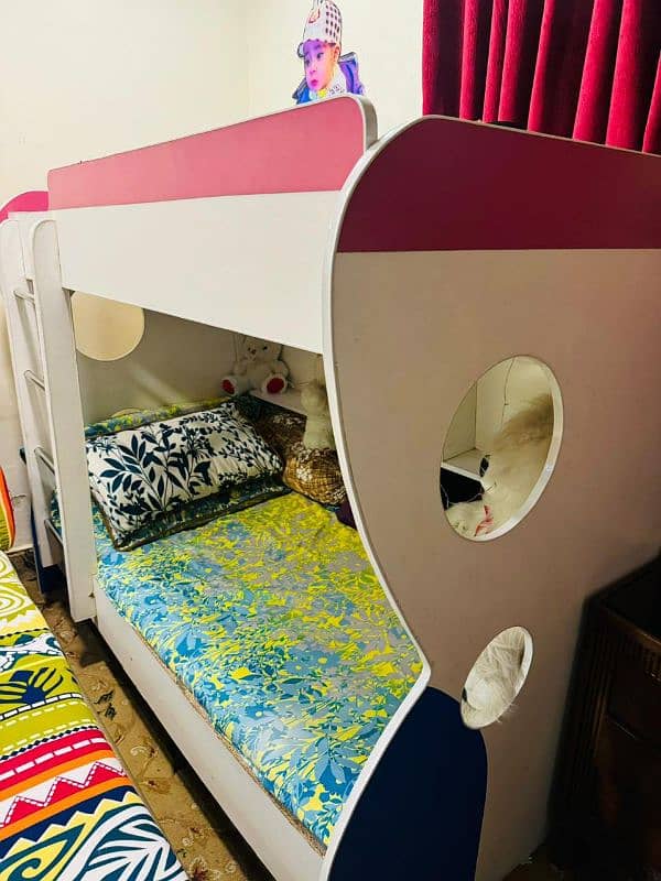 solid wooden bunk bed for kids 1