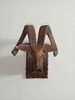 markhor head complete wood