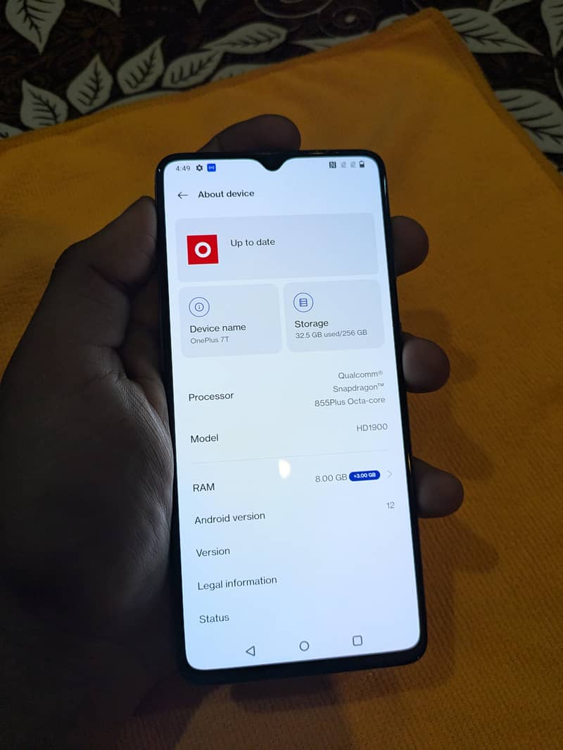 one plus 7T 8/256 gb pta approved 2