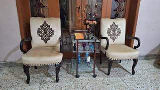 poshing sofa chairs pair