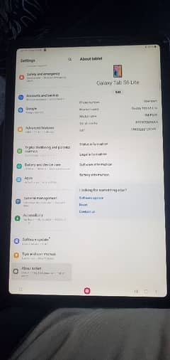 Samsung Galaxy Tab S6 lite 128GB Rom and 4GB Ram Sim version