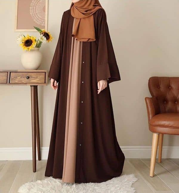 Stylish Georgette Classic Abaya with inner-2 Pcs set 2