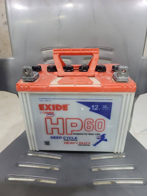 Exide HP 60 new battery with warranty card only 5 months used 3