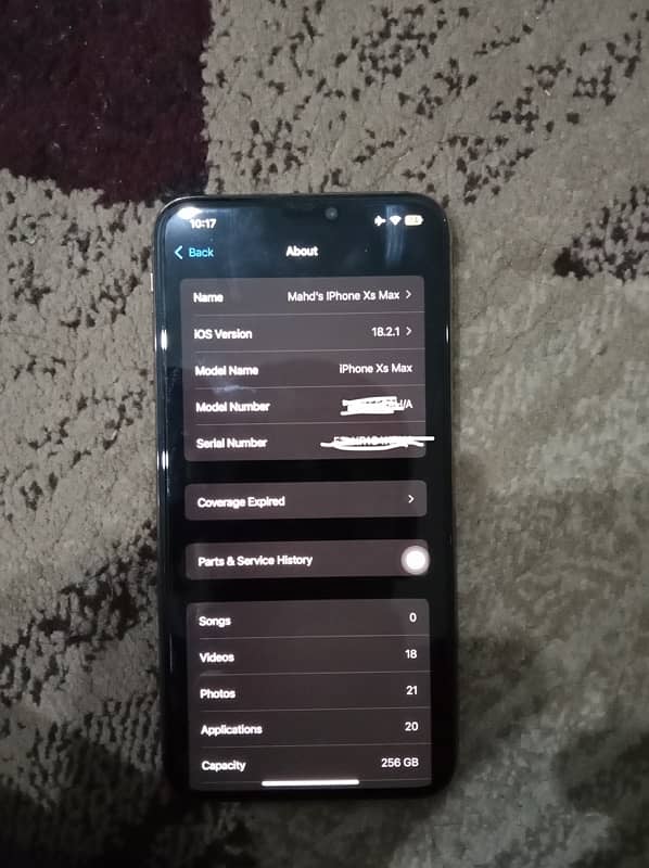 iPhone XS Max 256 GB NON PTA 10/10 0