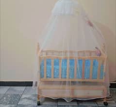 2 in 1 baby cot + baby swing + 2 drawers + mosquito net and stand