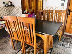 marble stone dining table with 6 chairs