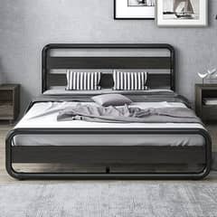 Minos Metal Bed Frame with Headboard and Footboard