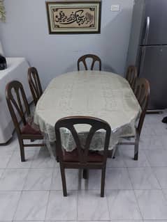 6 Chairs dining table