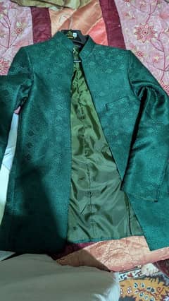 Green Prince Coat For Mehndi Best Quality