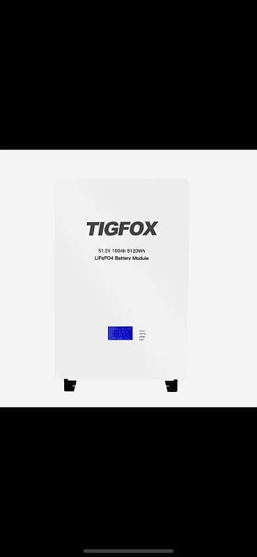 TigFox Lithium Ion Battery - 51.2V 100Ah Wall Mounted 1