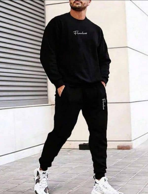 Men's Printed Sweatshirt Track Suit 1