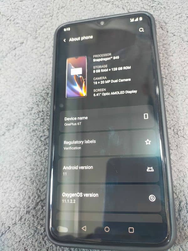 One plus 6t phone 0