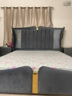 King Size Bed & Side Tables