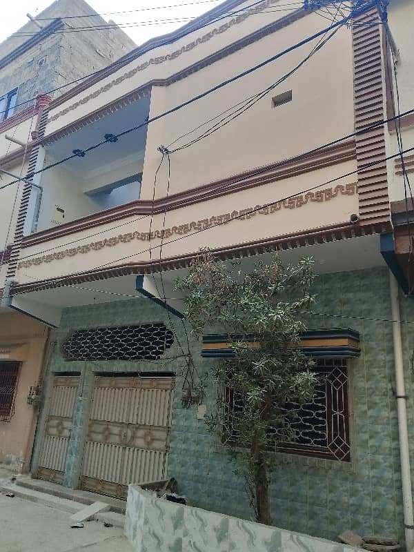 Leased 80 Yards Double Storey House For Sale in Anwar-e-Ibrahim Society Malir Near Jamia Milia Road 0