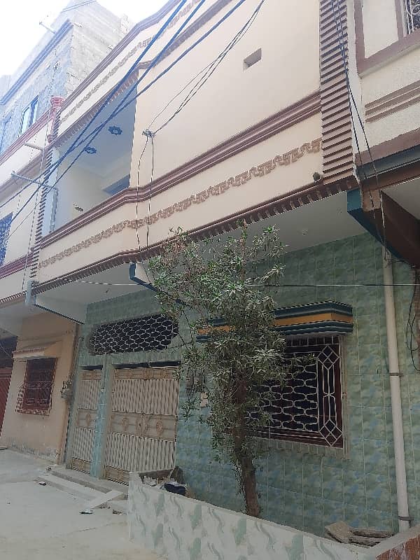 Leased 80 Yards Double Storey House For Sale in Anwar-e-Ibrahim Society Malir Near Jamia Milia Road 1