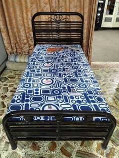 single bed with mattress