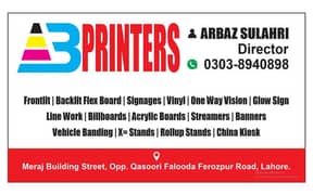 Flex printing,Sign board,vinyl, Acrylic board, Neon light