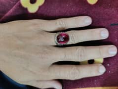 Chandi ring With yakoot original stone