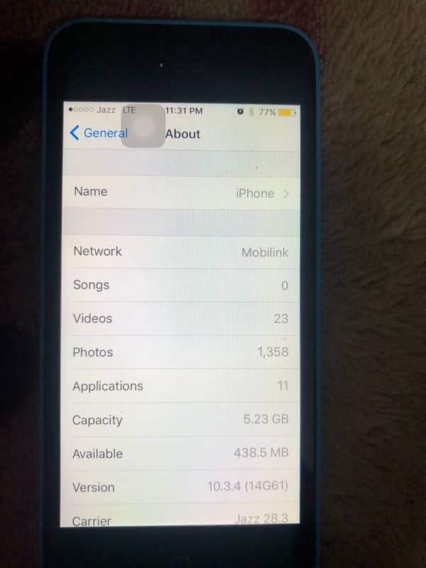 IPhone 5c 8 GB PTA approved 1