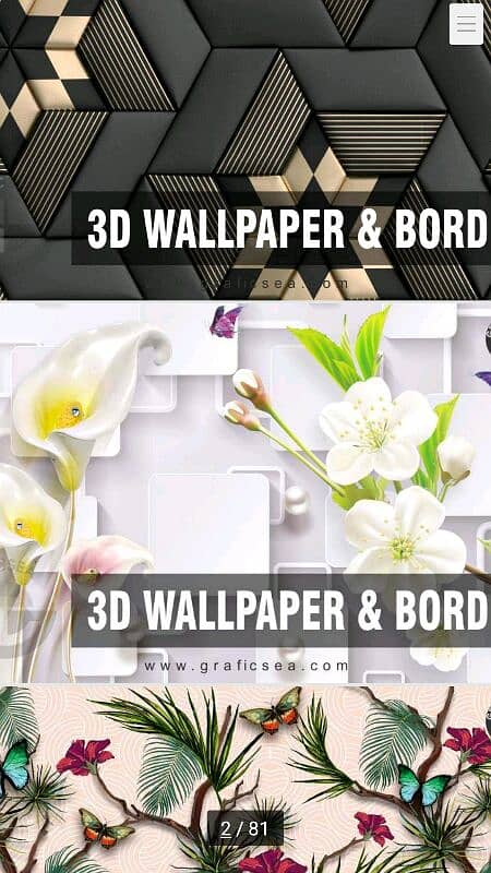 New Style 3D matt wallpaper Flex for Room Decoration 8