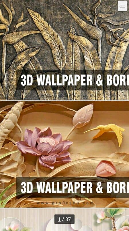 New Style 3D matt wallpaper Flex for Room Decoration 9