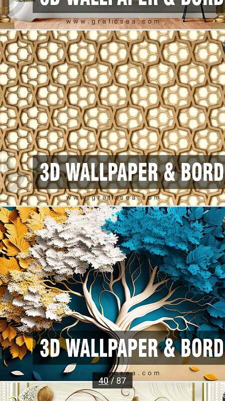 New Style 3D matt wallpaper Flex for Room Decoration 13