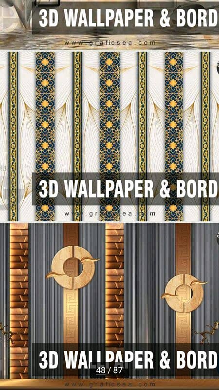 New Style 3D matt wallpaper Flex for Room Decoration 15